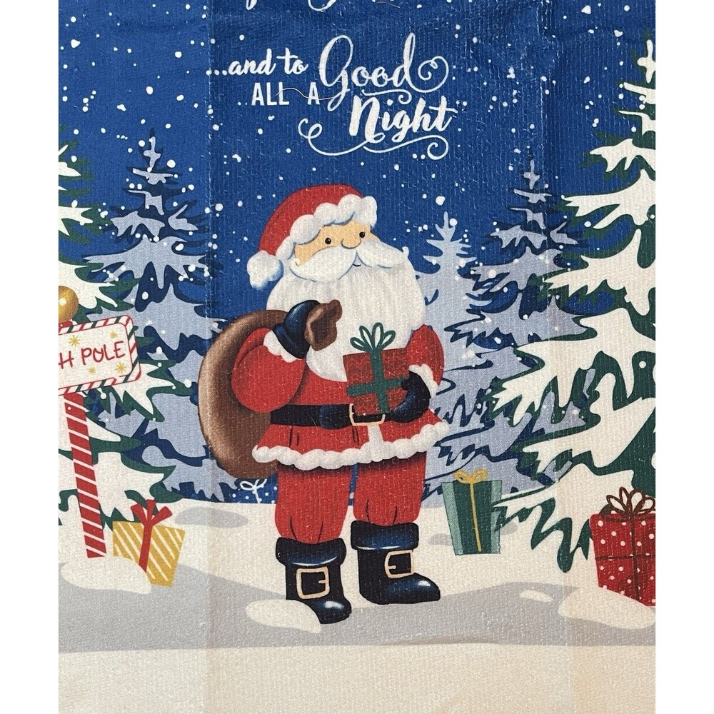 Lot of 2 Merry Christmas Kitchen Towels Santa Red Truck Barn Holiday Decor - Picture 5 of 11